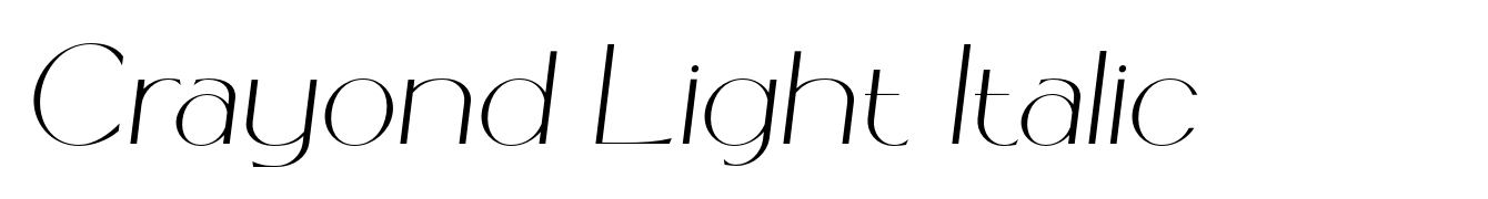 Crayond Light Italic